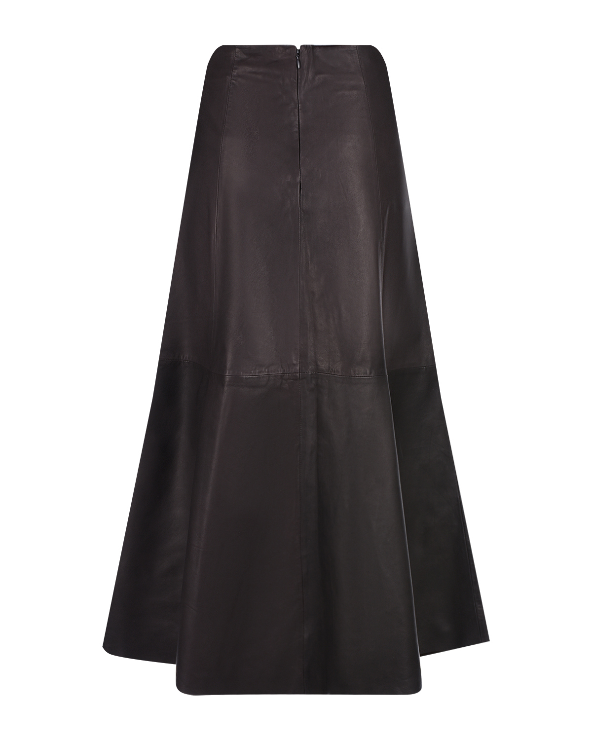 Черная кожаная юбка Parosh, размер 40, цвет коричневый - фото 4