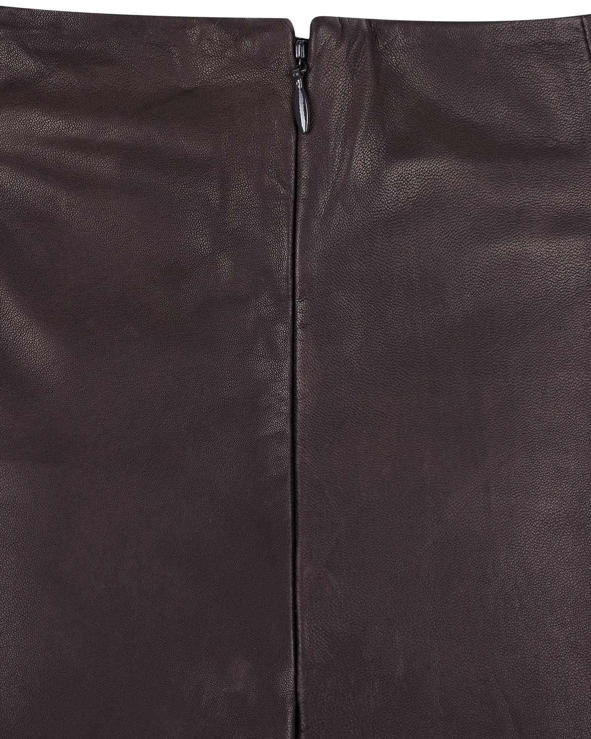 Черная кожаная юбка Parosh, размер 40, цвет коричневый - фото 6
