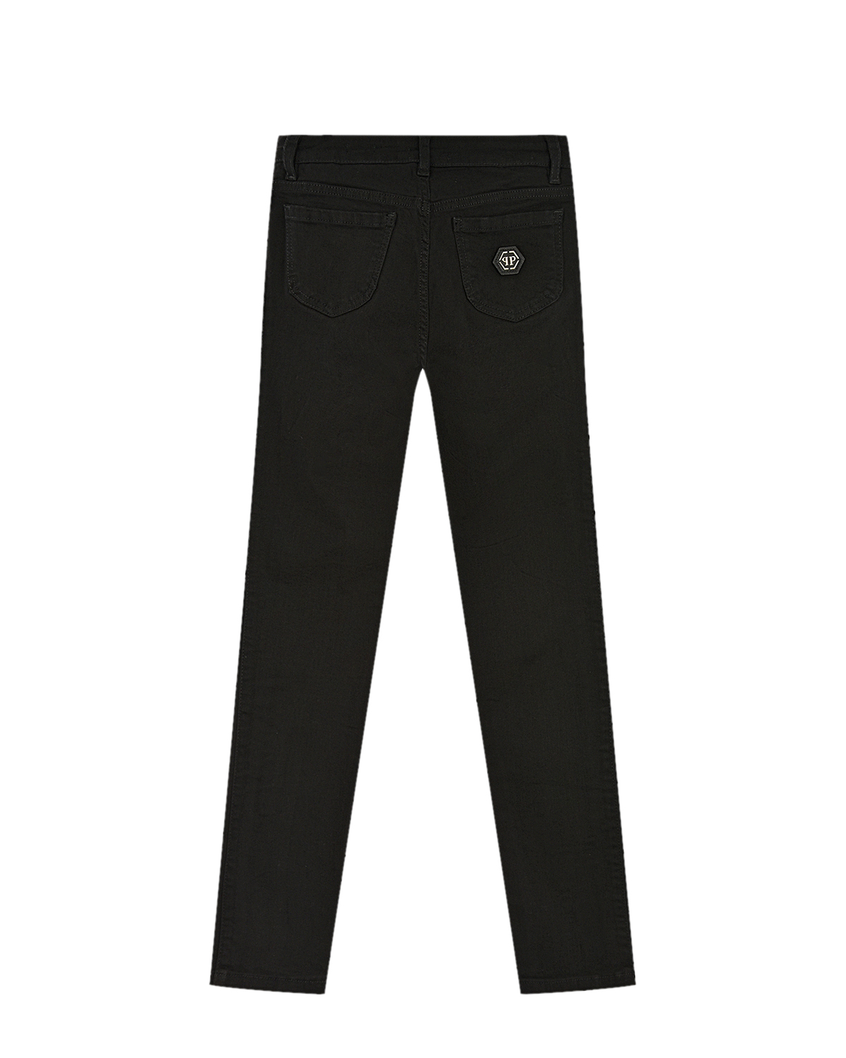 Черные джинсы с лампасами из страз Philipp Plein детские, размер 152, цвет черный - фото 2