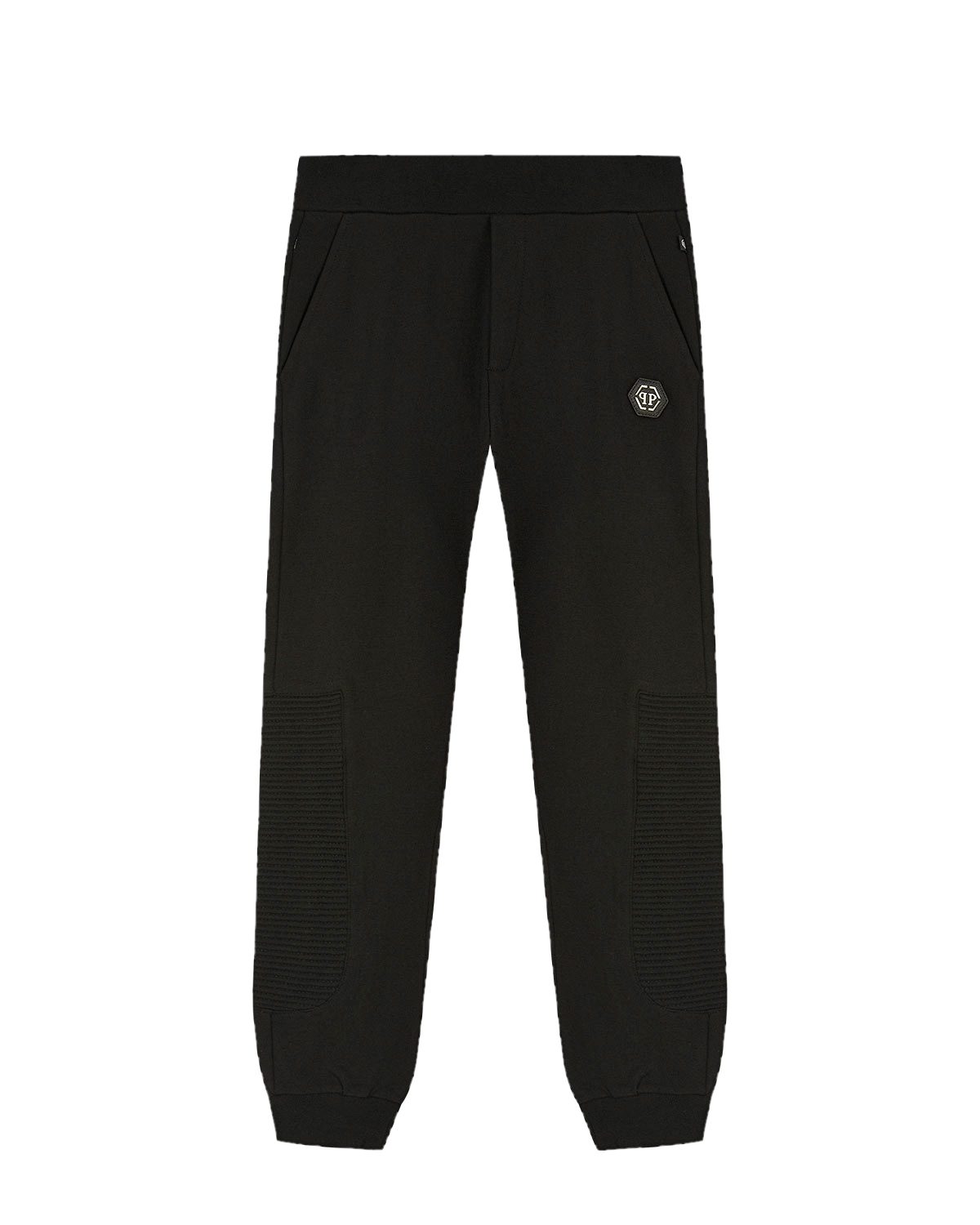 Черные спортивные брюки с принтом "Teddy" Philipp Plein детские, размер 140, цвет черный - фото 1