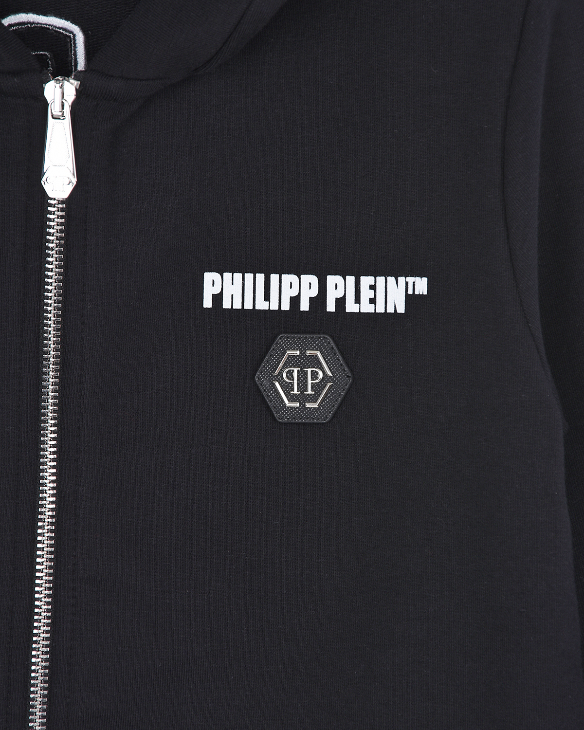 Спортивная куртка с принтом "King Plein" Philipp Plein детская, размер 140, цвет черный - фото 3