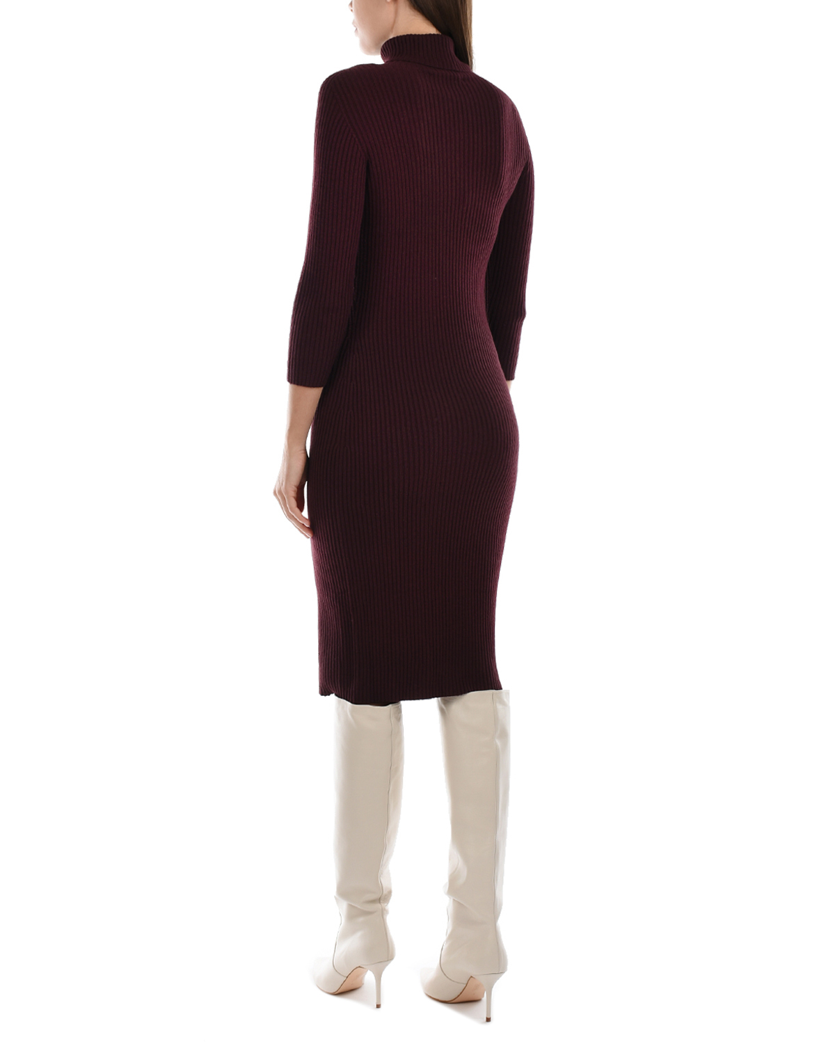 Бордовое платье Livigno Pietro Brunelli, размер 42, цвет бордовый - фото 4