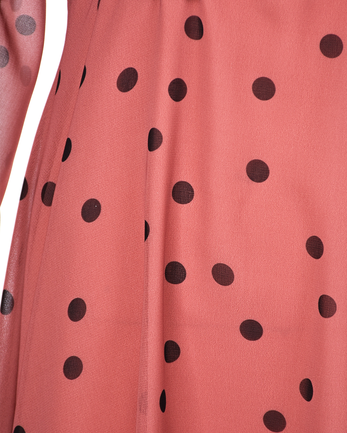 Розовое платье в горошек Pietro Brunelli, размер 38, цвет коричневый - фото 7