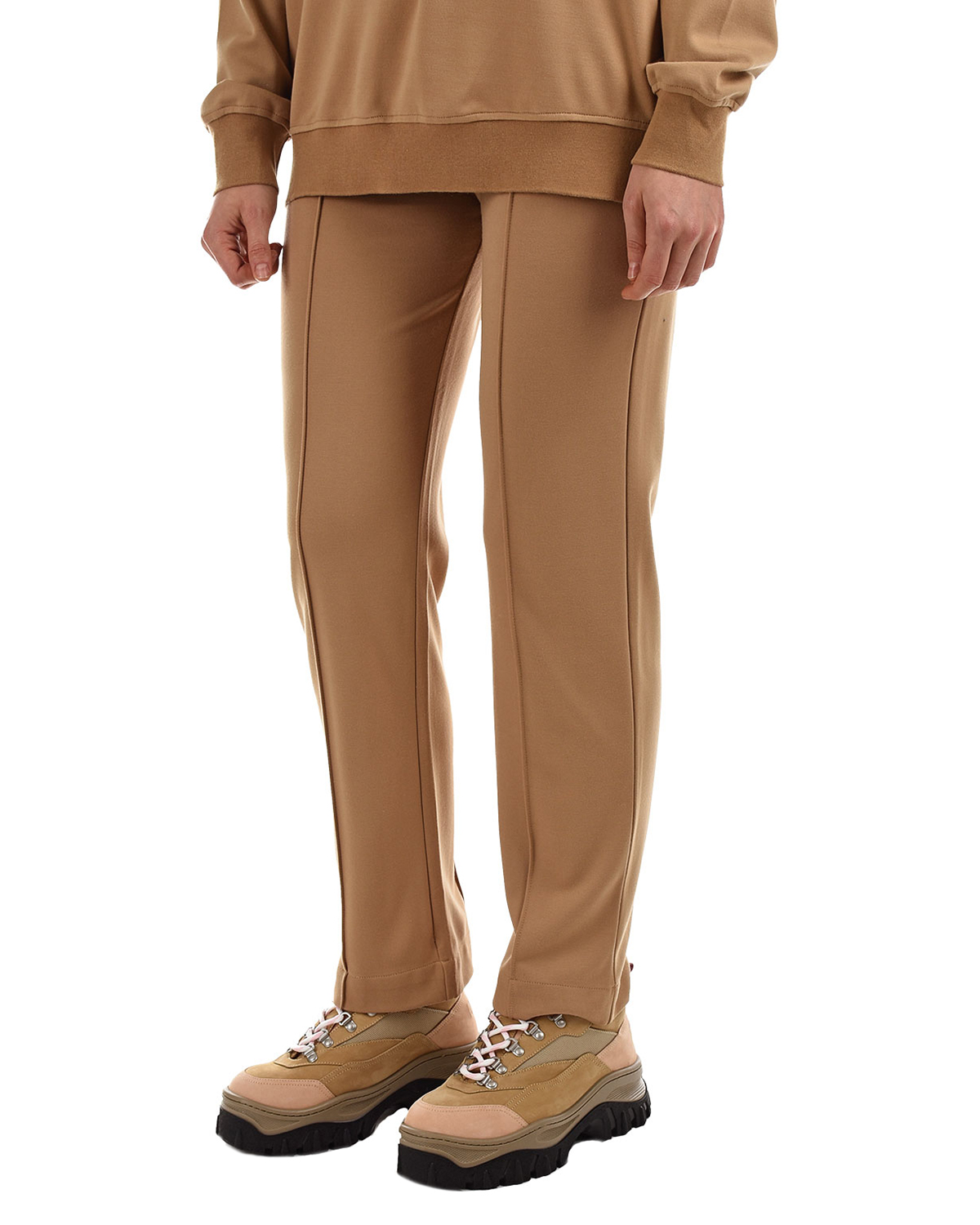 Бежевые брюки с высокой посадкой 5 Preview, размер 38, цвет бежевый - фото 7