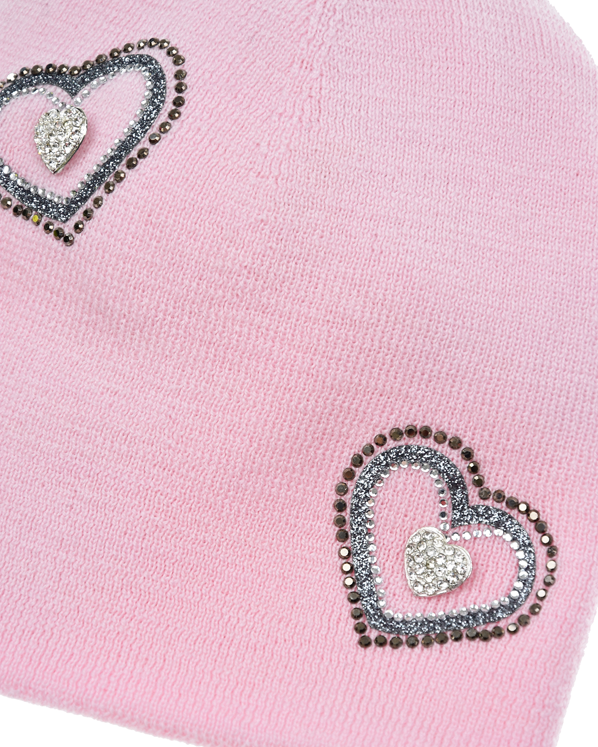 Розовая шапка с сердечками Regina детская, размер 53, цвет розовый - фото 3