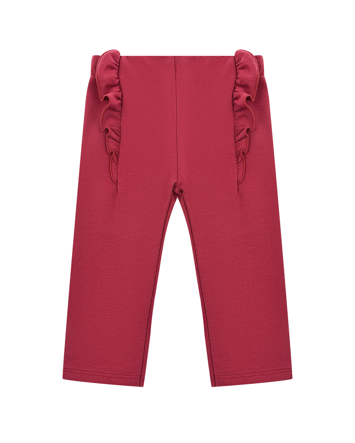Бордовые брюки с рюшами Sanetta fiftyseven детские