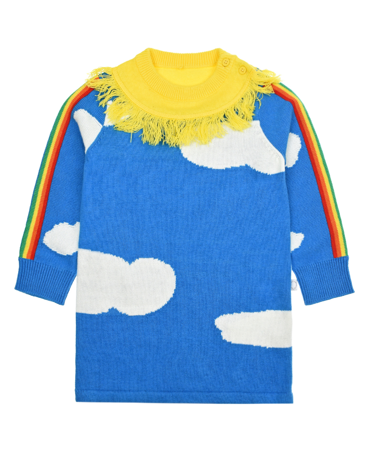 Синее платье с декором "облака" Stella McCartney детское