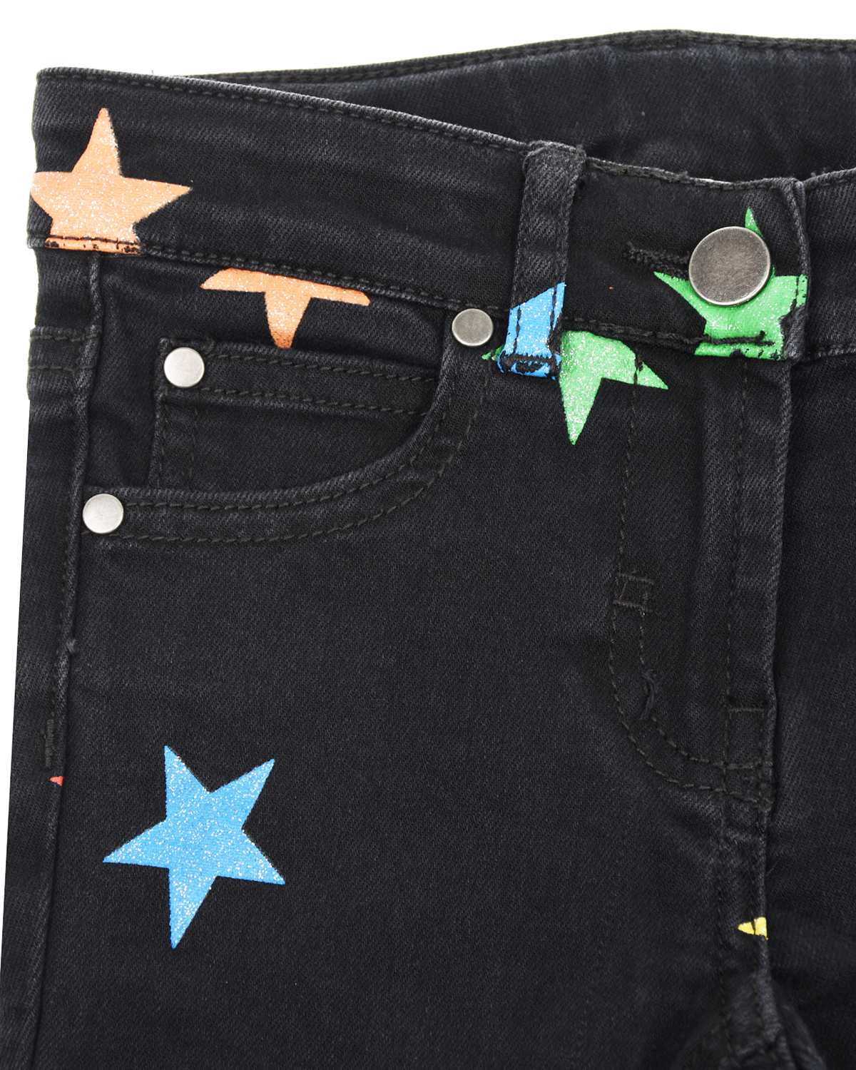 Черные джинсы с принтом "Звезды" Stella McCartney детские, размер 104, цвет черный - фото 3