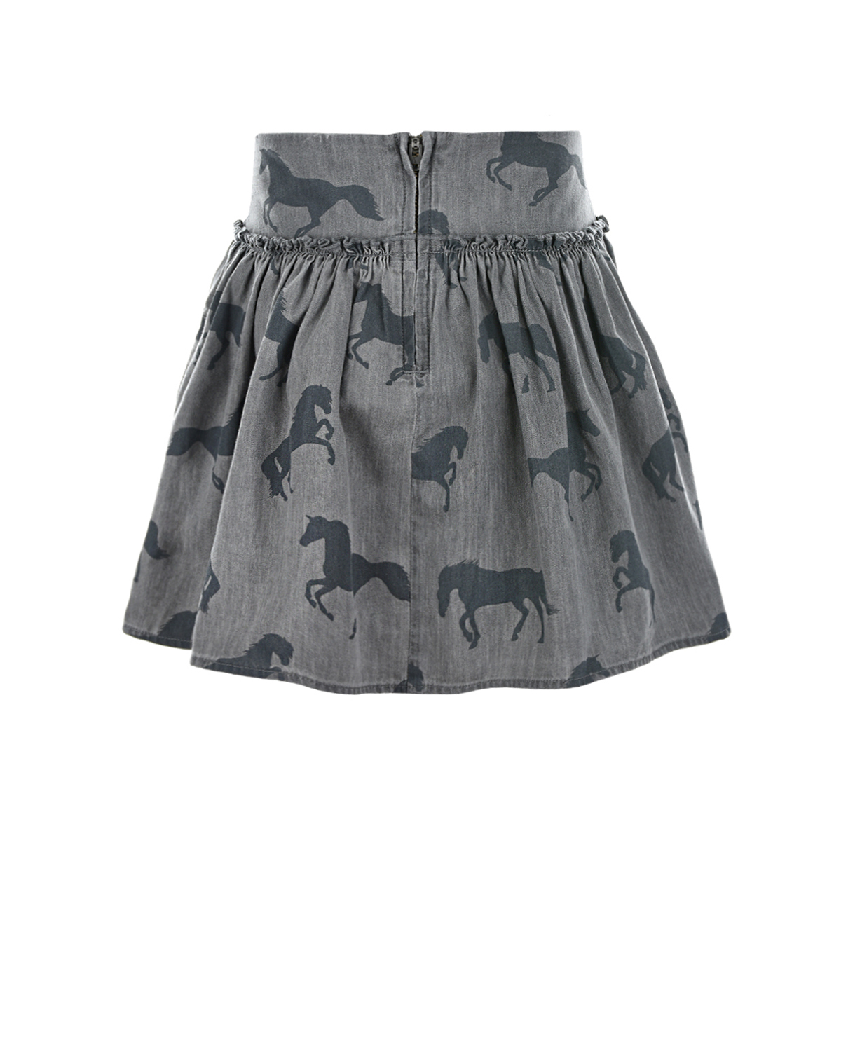 Юбка с принтом "Лошади" Stella McCartney детская, размер 104, цвет серый - фото 2