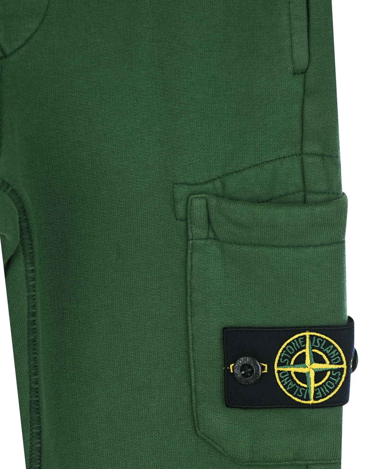 Спортивные брюки с накладным карманом Stone Island детские, размер 92, цвет зеленый - фото 3