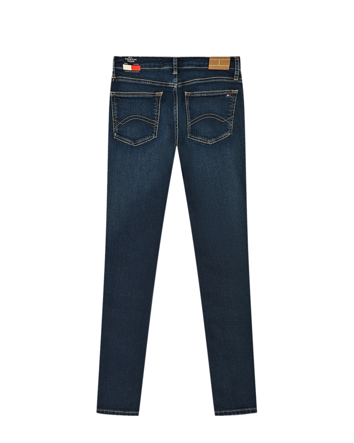 Синие джинсы skinny fit Tommy Hilfiger детские, размер 152, цвет синий - фото 2