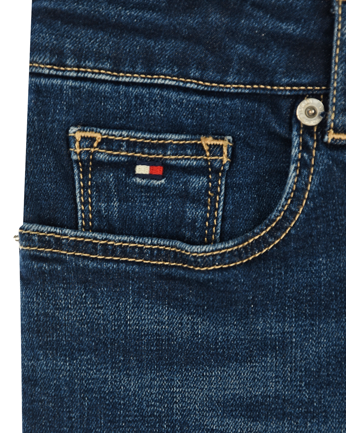 Синие джинсы skinny fit Tommy Hilfiger детские, размер 152, цвет синий - фото 3