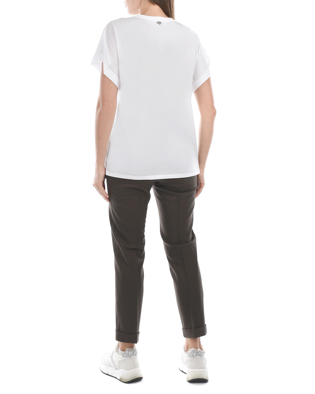 Белая футболка с вышивкой "Звезда" TWINSET, размер 38, цвет белый - фото 4