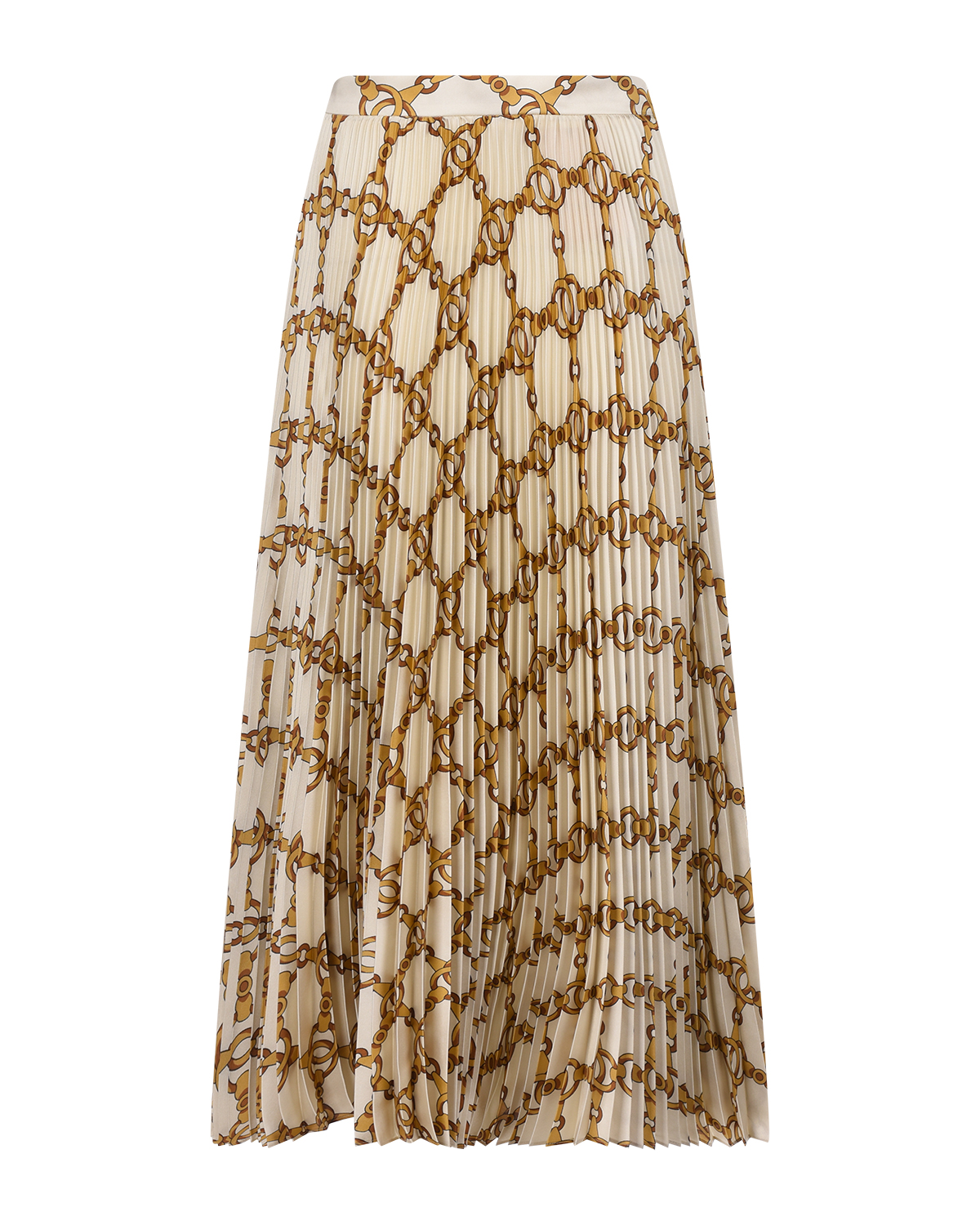 Плиссированная юбка с принтом "цепи" TWINSET, размер 40, цвет нет цвета - фото 5
