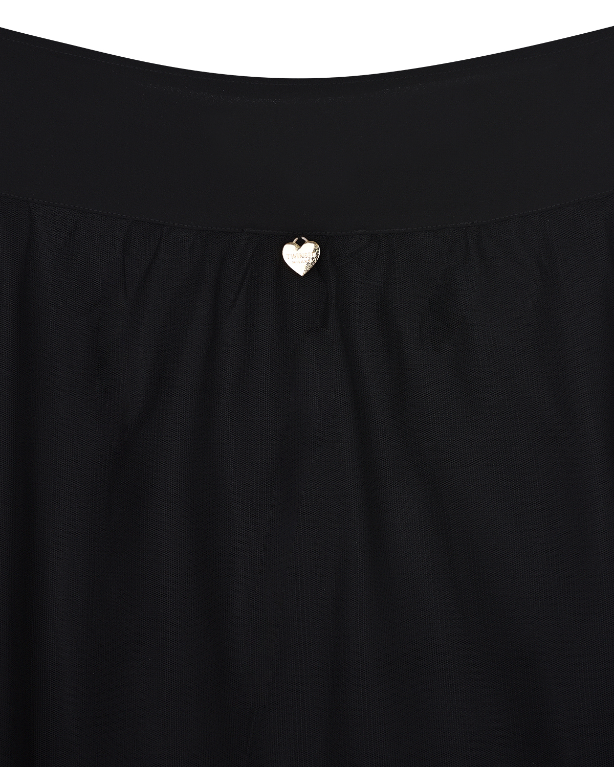 Черная юбка с логотипом на поясе TWINSET, размер 40, цвет черный - фото 8