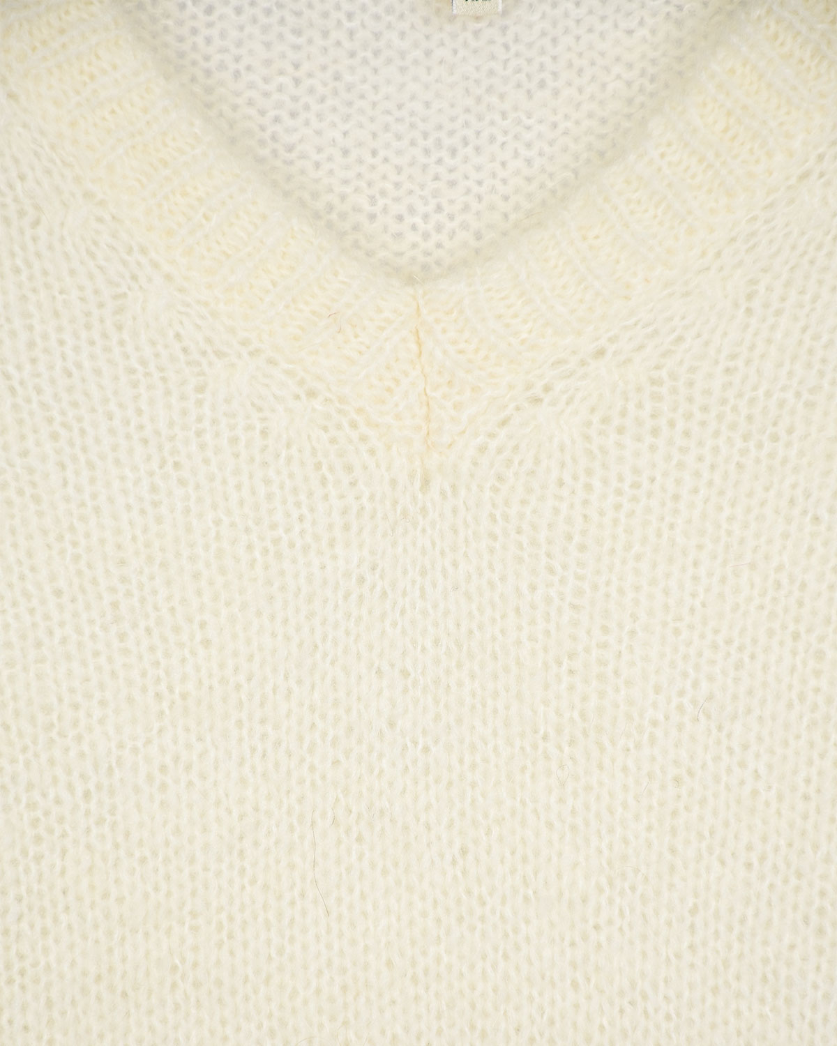 Шерстяной джемпер с V-образным вырезом TWINSET детский, размер 152, цвет белый - фото 4