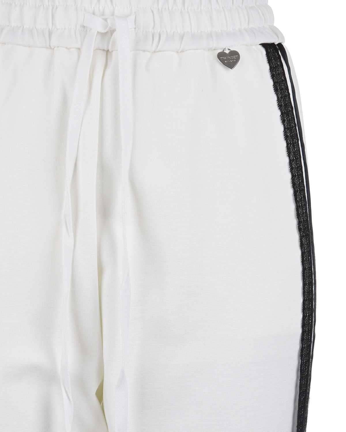 Белые спортивные брюки с черными лампасами TWINSET, размер 42, цвет белый - фото 6
