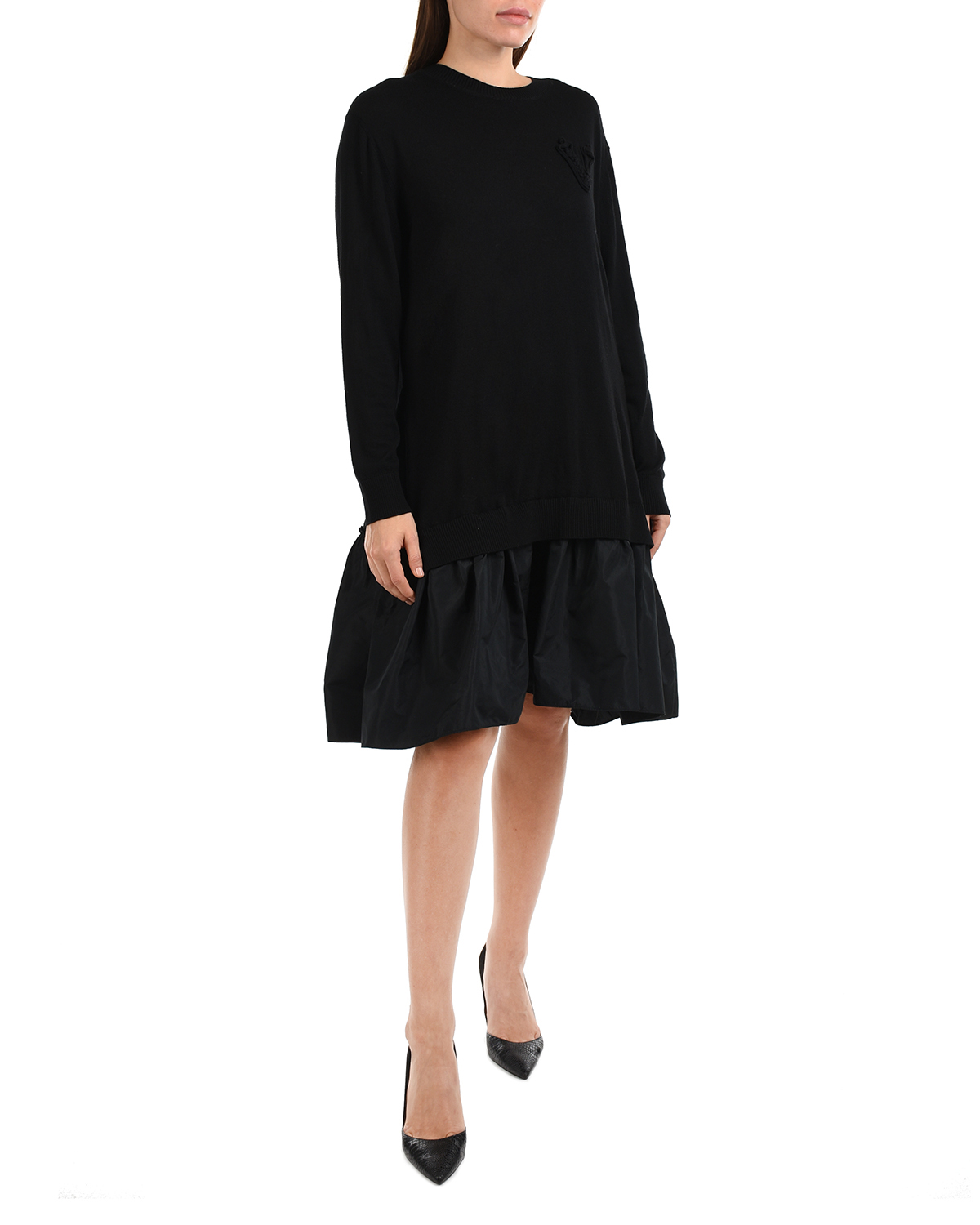 Трикотажное платье черного цвета Vivetta, размер 42 - фото 2