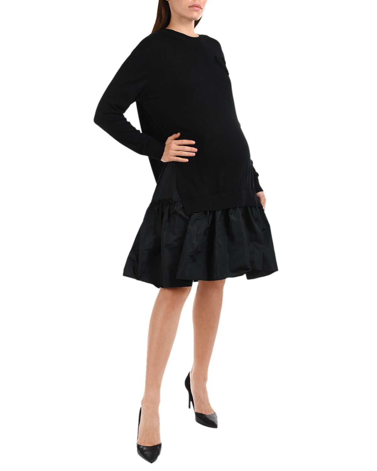 Трикотажное платье черного цвета Vivetta, размер 42 - фото 4