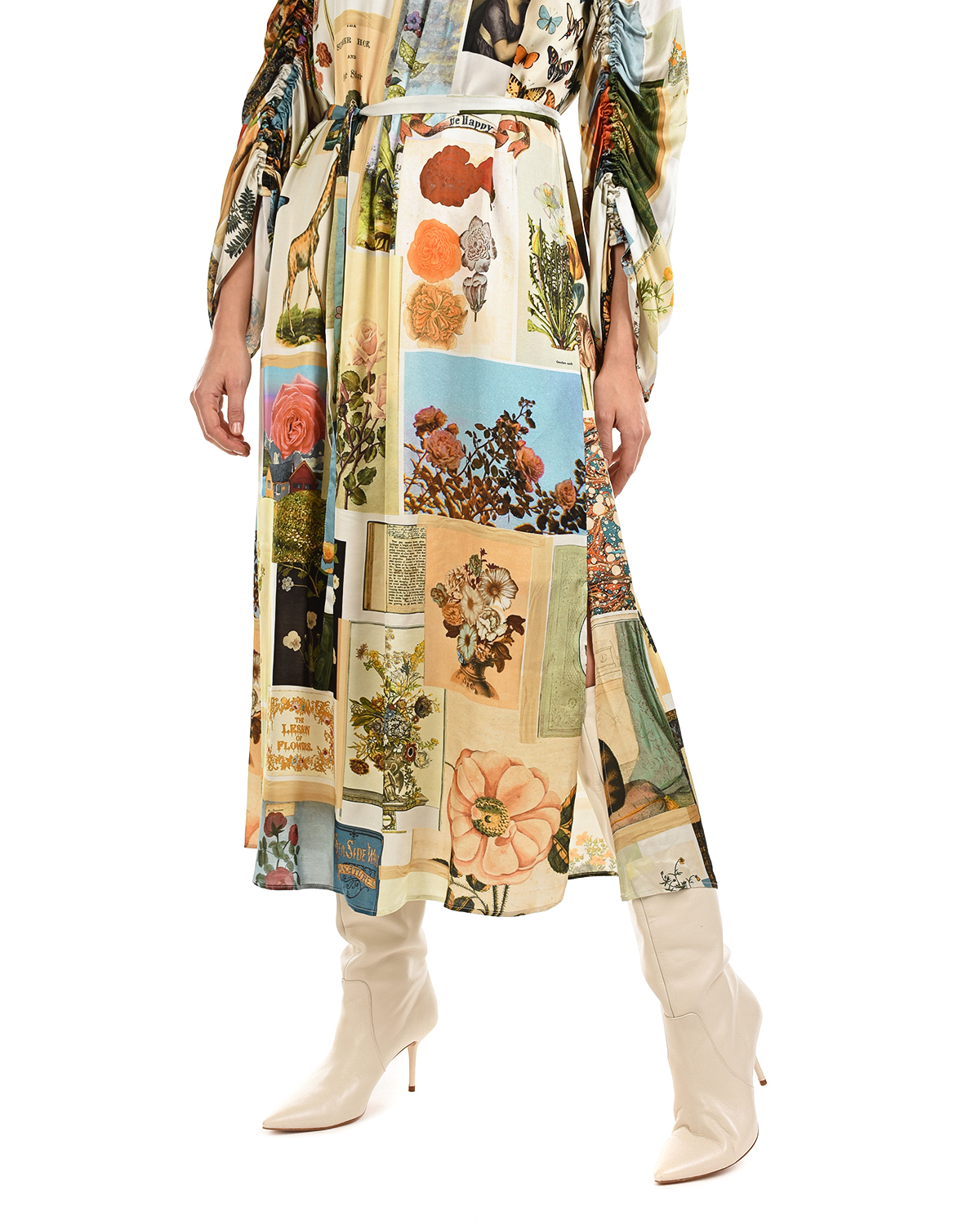 Приталенное платье-миди Vivetta, размер 40, цвет бежевый - фото 9