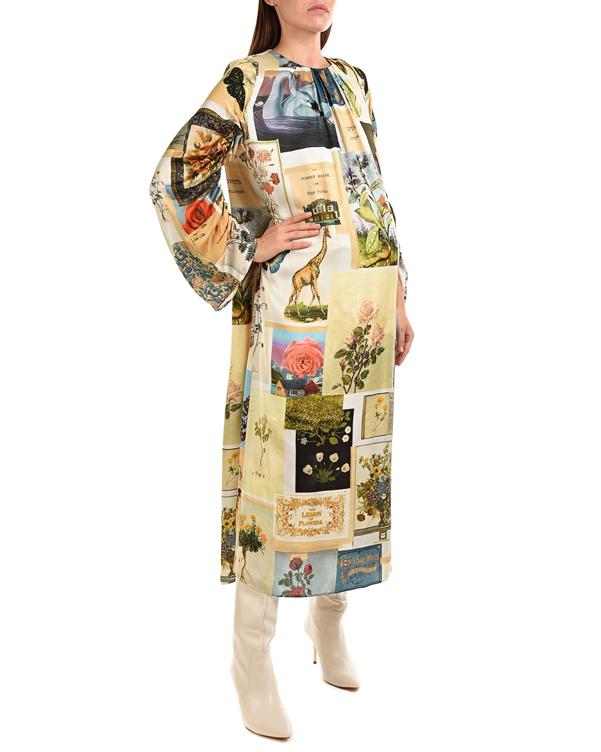 Приталенное платье-миди Vivetta, размер 40, цвет бежевый - фото 4
