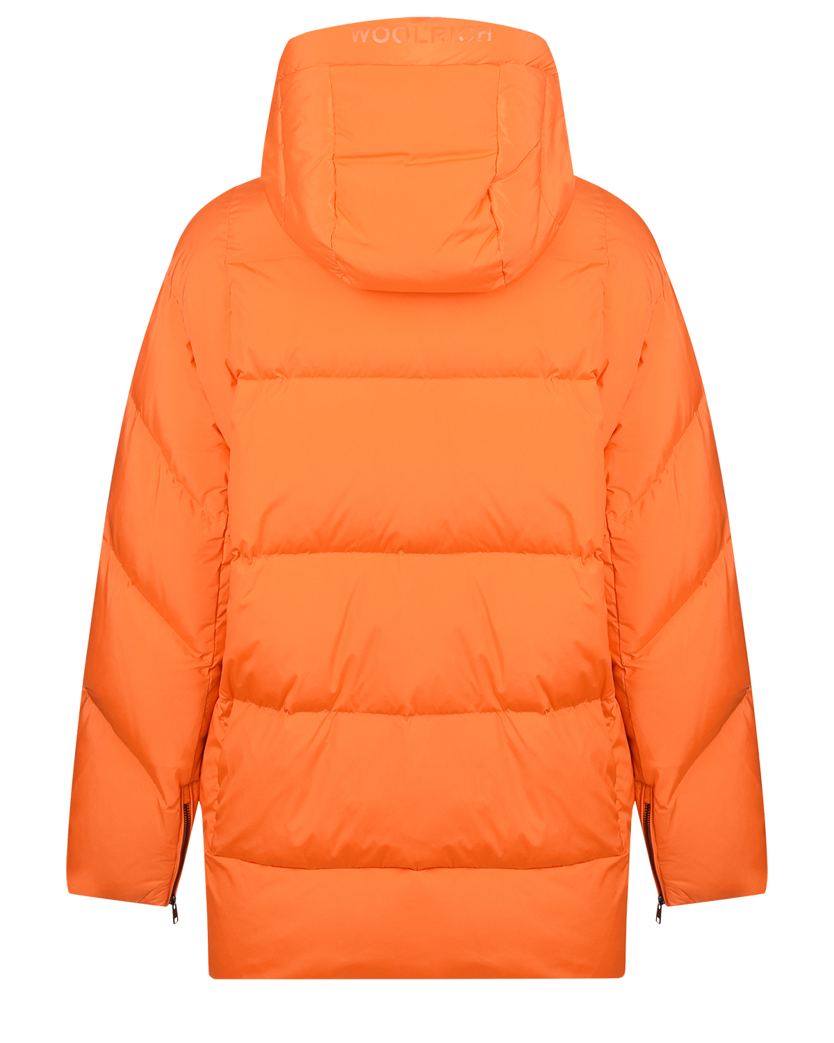 Оранжевое пальто-пуховик с капюшоном Woolrich, размер 44, цвет оранжевый - фото 5
