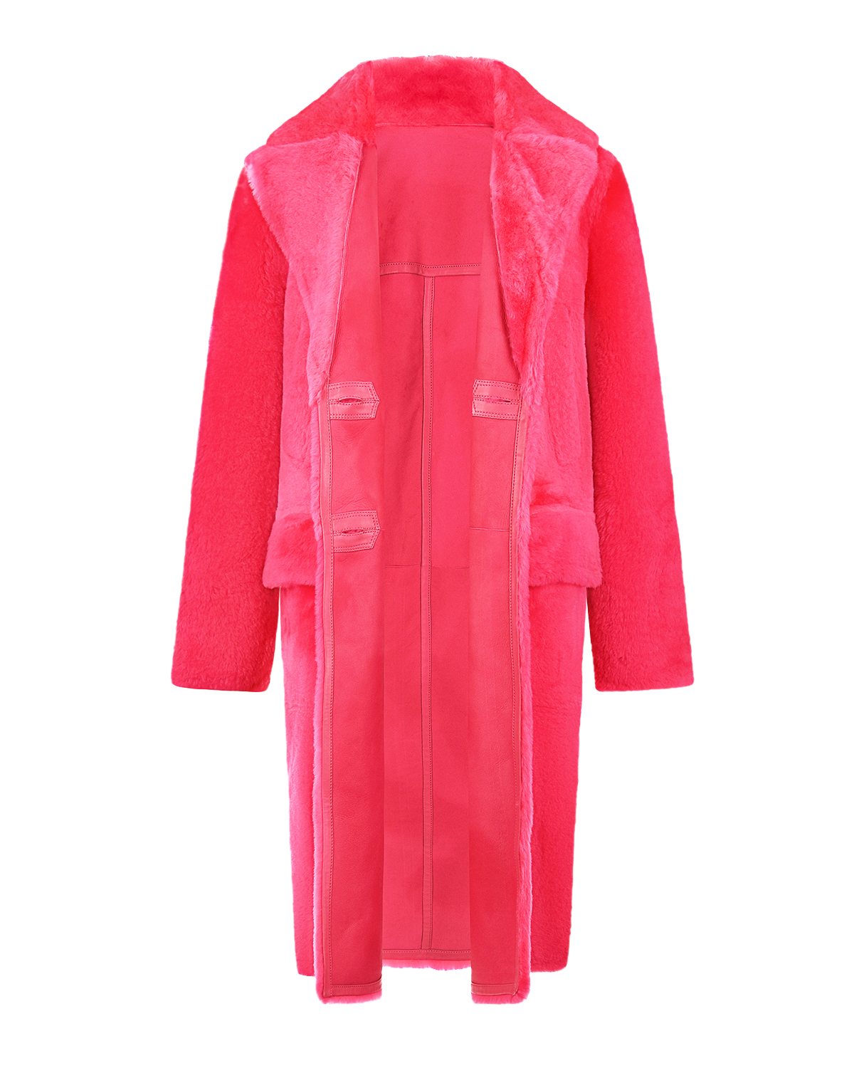 Двубортное меховое пальто Yves Salomon, размер 36, цвет нет цвета - фото 5