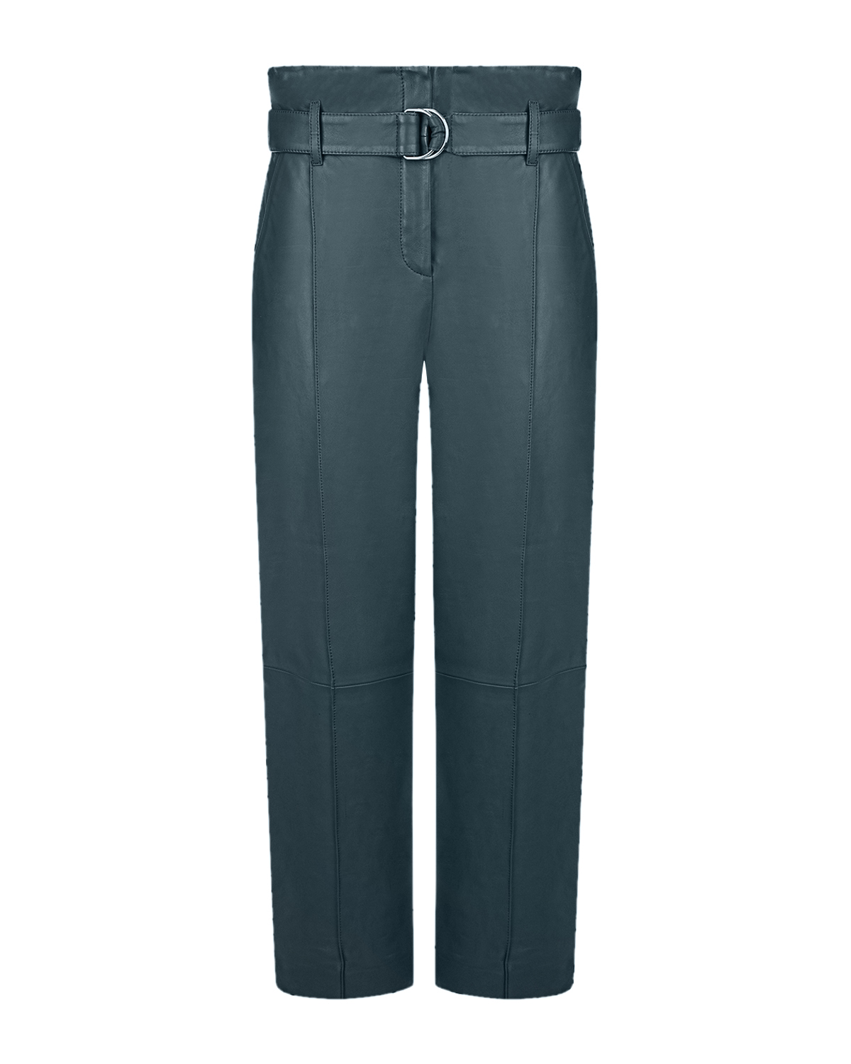 Укороченные брюки из кожи Yves Salomon, размер 36, цвет нет цвета - фото 1