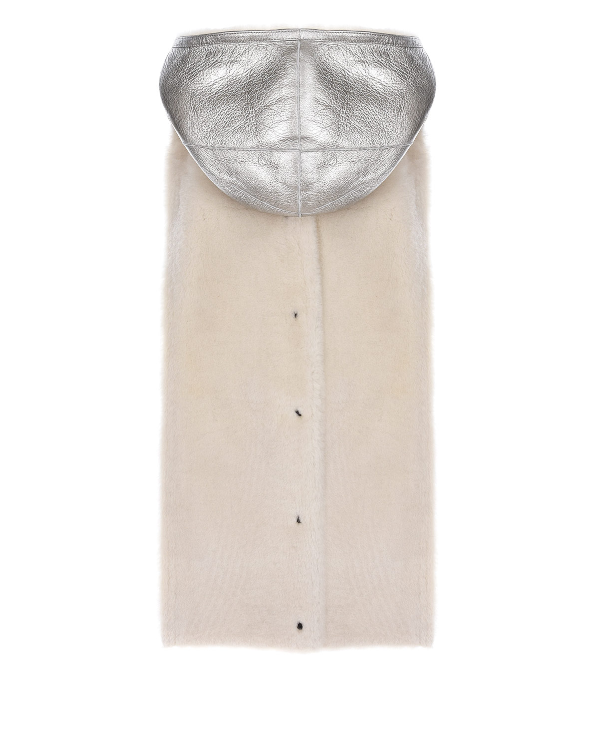 Пуховое пальто 2 в 1 Yves Salomon, размер 38, цвет белый - фото 11