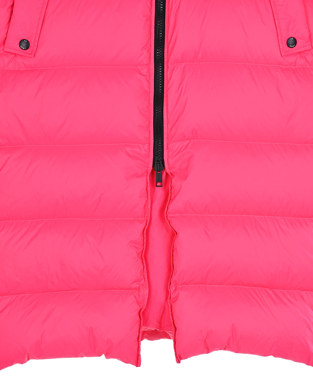Розовое пальто-пуховик с меховой отделкой Yves Salomon, размер 36, цвет нет цвета - фото 9