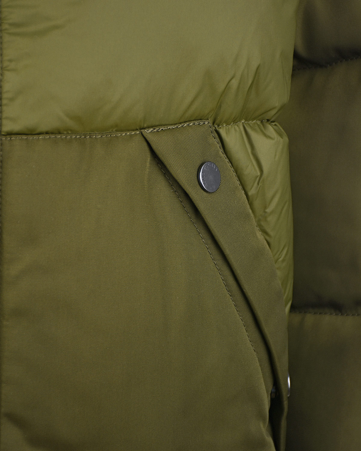 Зеленая куртка с меховой отделкой Yves Salomon детская, размер 152, цвет мультиколор - фото 6