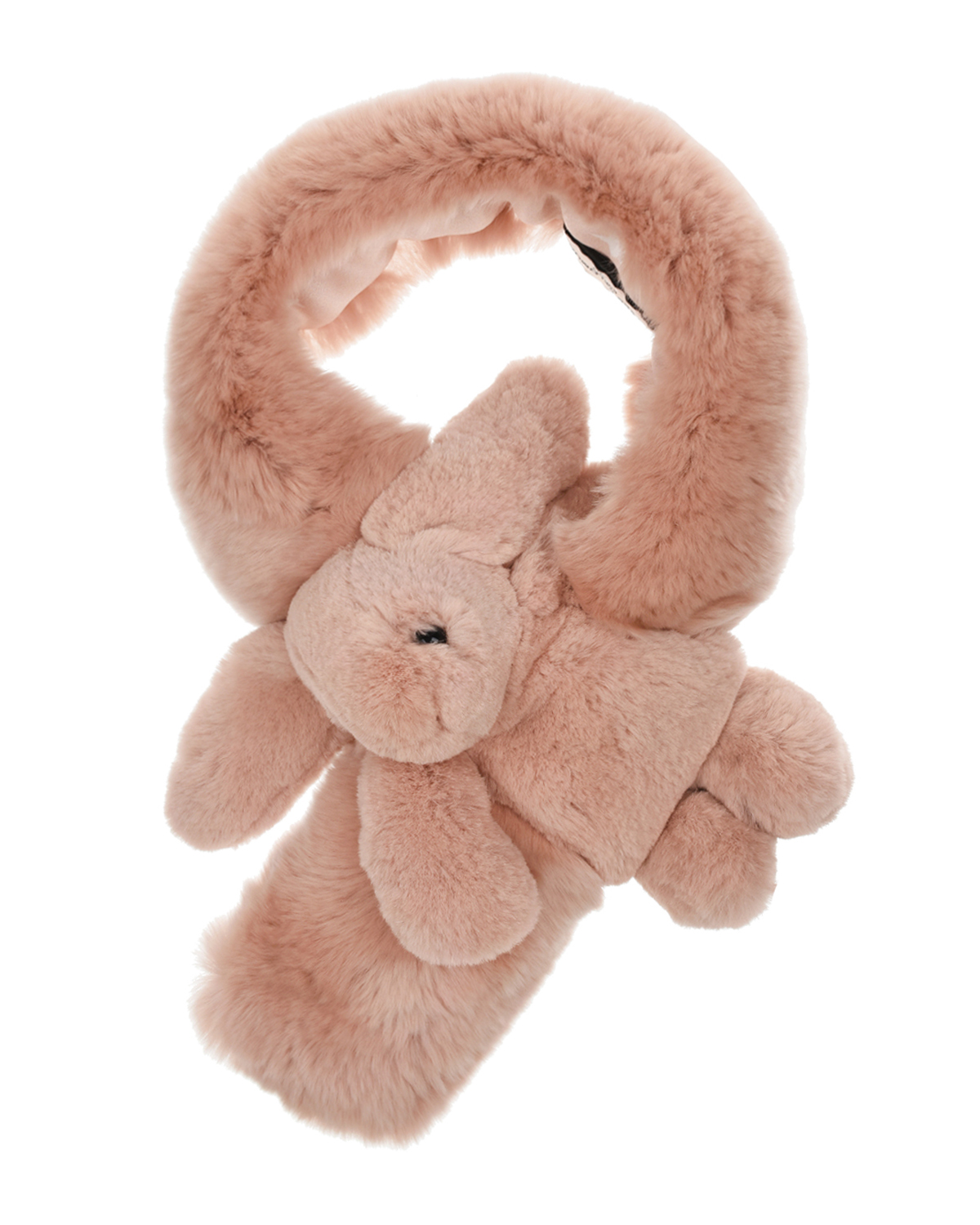 Меховой шарф Yves Salomon детский, размер unica, цвет розовый - фото 3