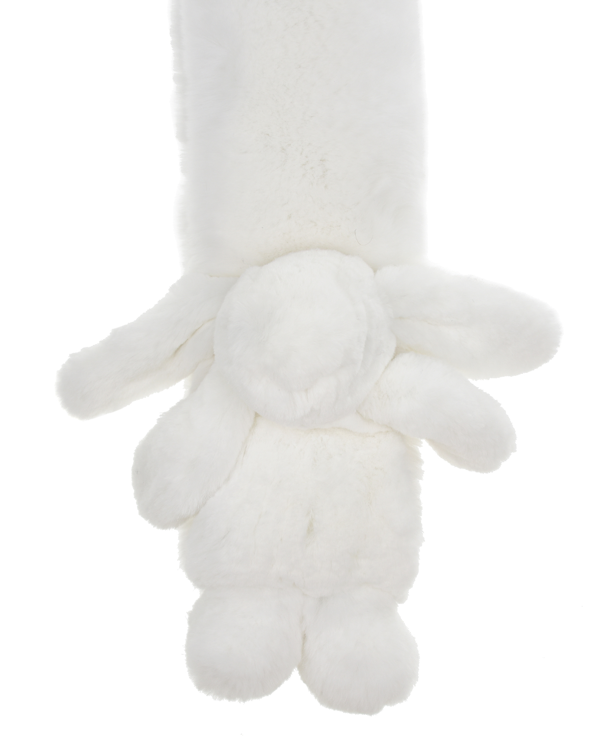 Белый меховой шарф Yves Salomon детский, размер unica - фото 4