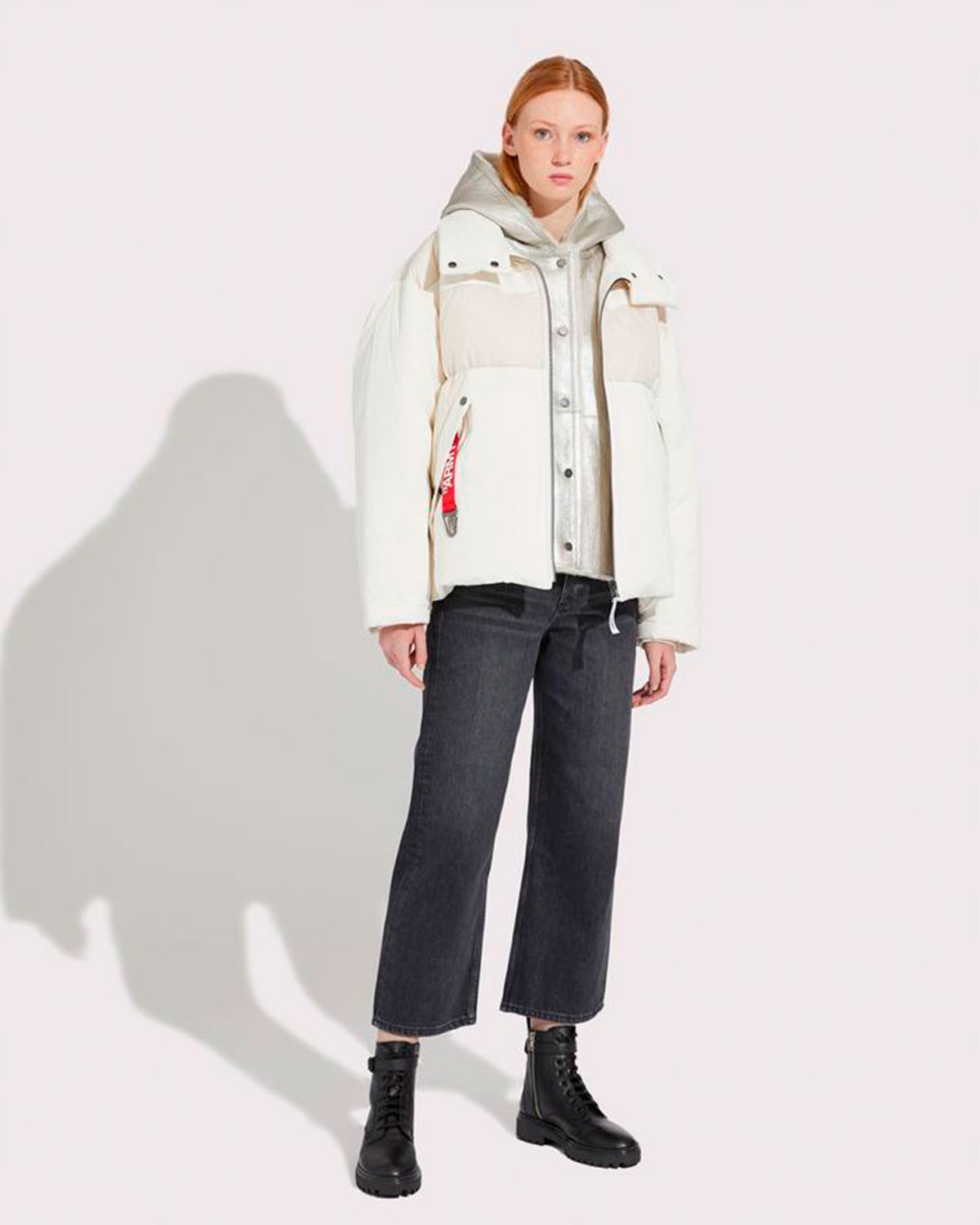 Пуховое пальто 2 в 1 Yves Salomon, размер 38, цвет белый - фото 5