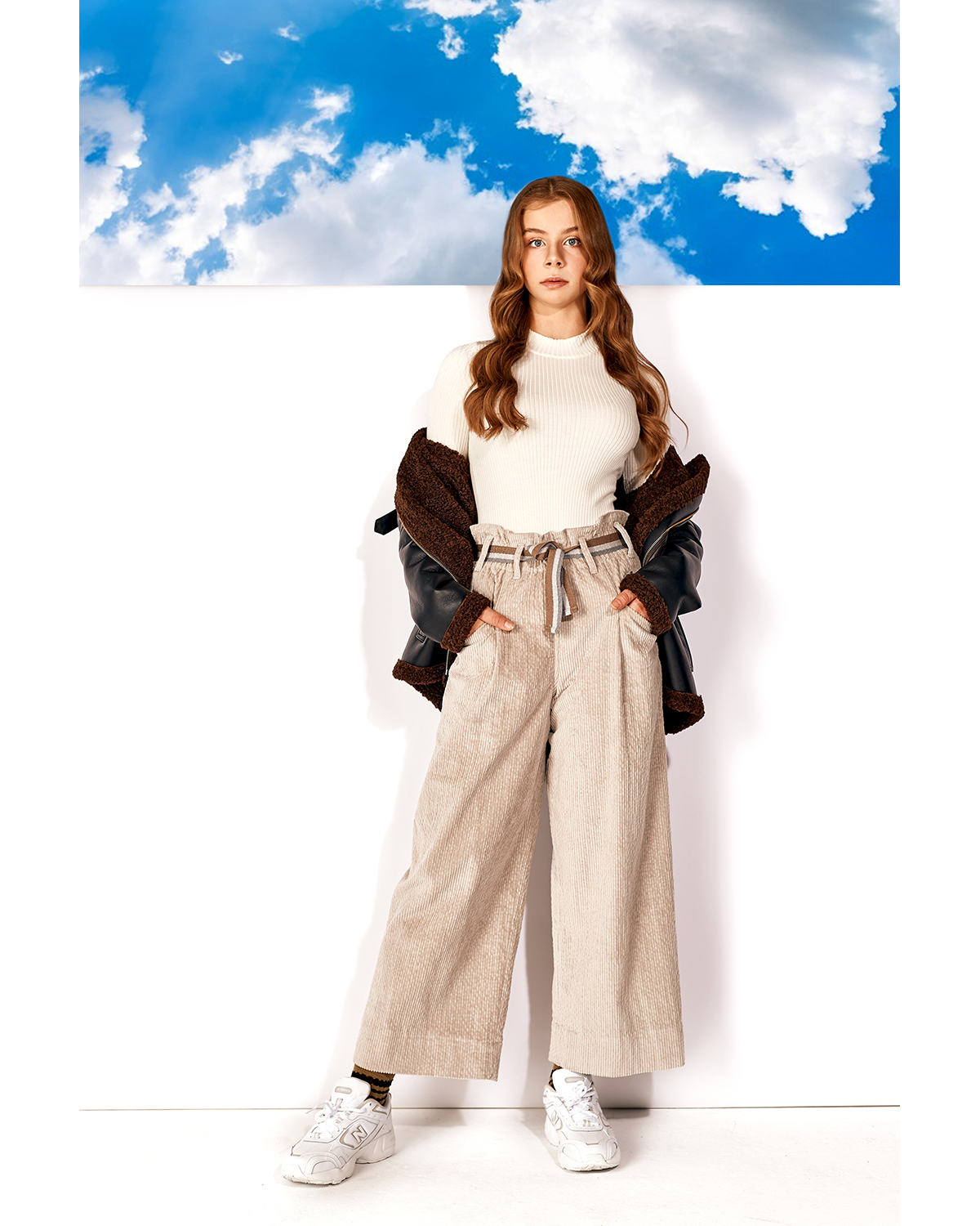 Широкие брюки из вельвета Brunello Cucinelli детские, размер 152, цвет бежевый - фото 2