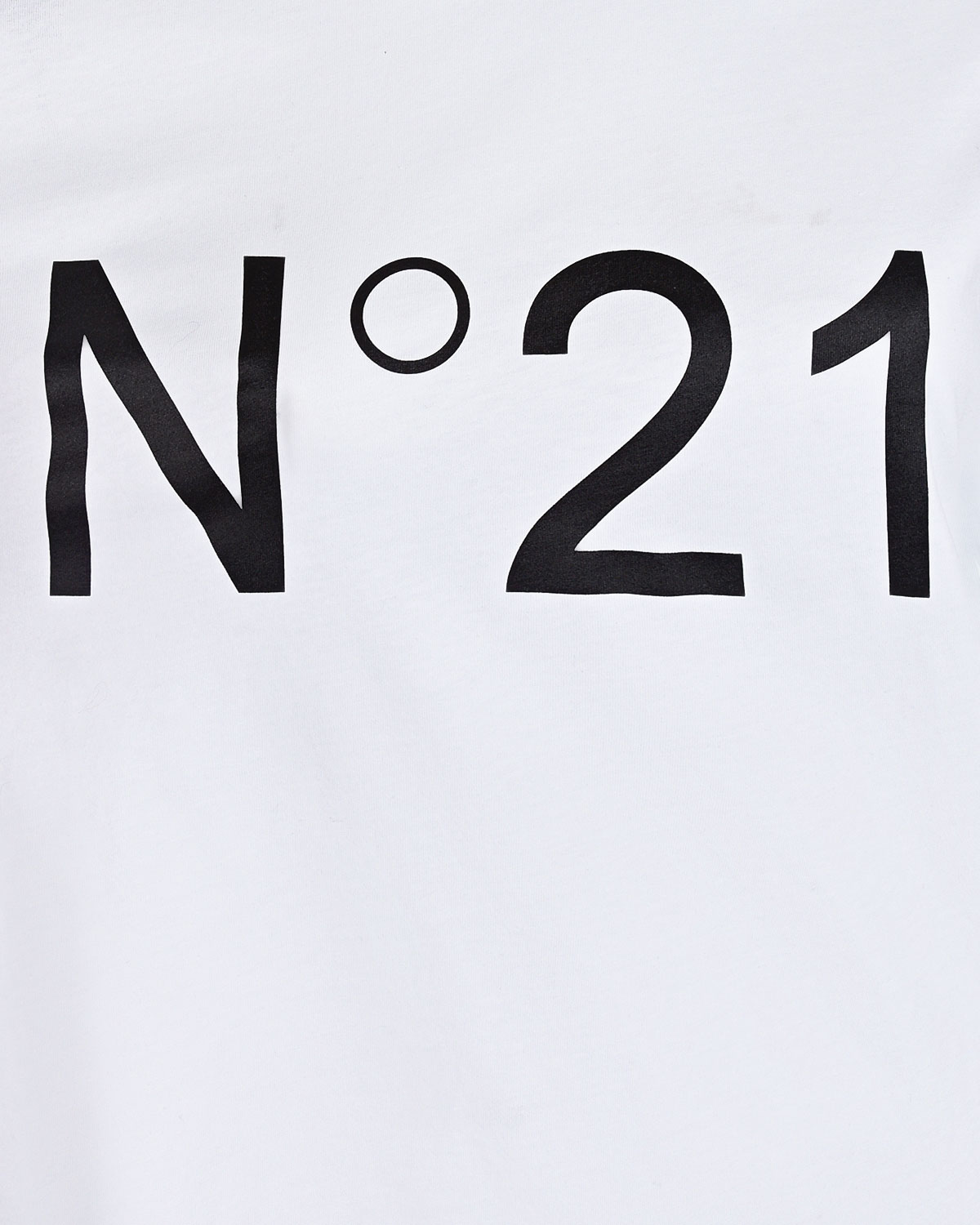 Белая футболка oversize c логотипом No. 21, размер 40, цвет белый - фото 6
