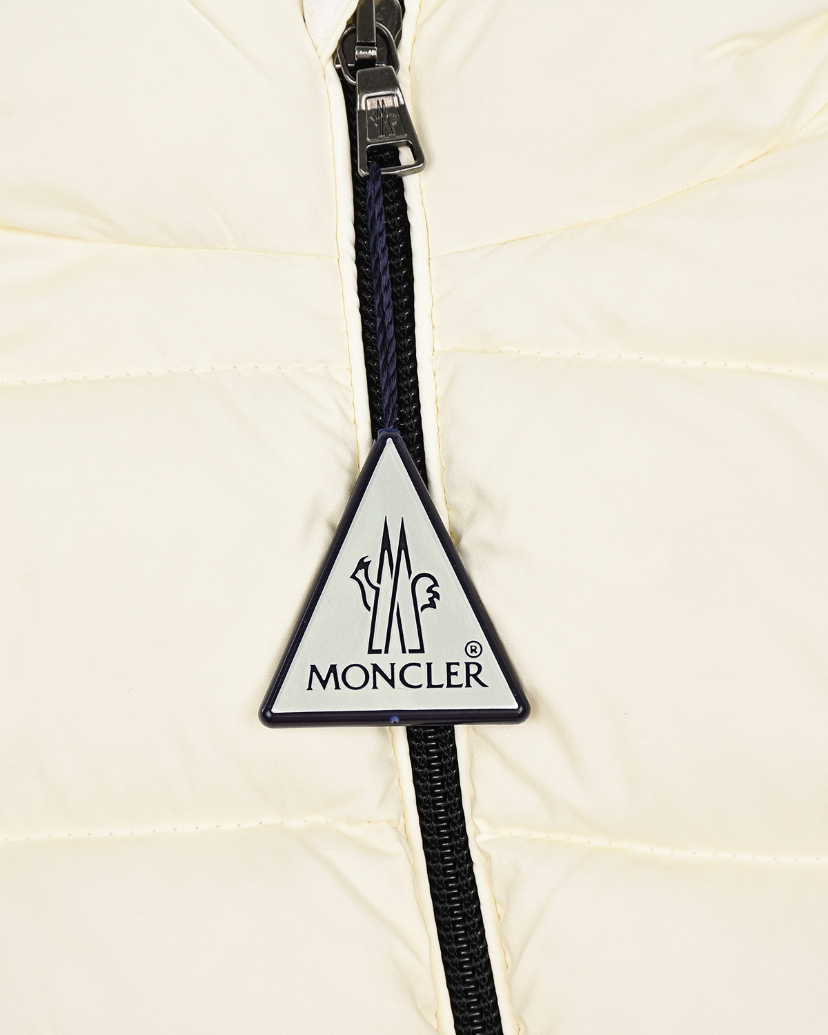 Белый комбинезон с логотипом Moncler детский, размер 62, цвет кремовый - фото 5