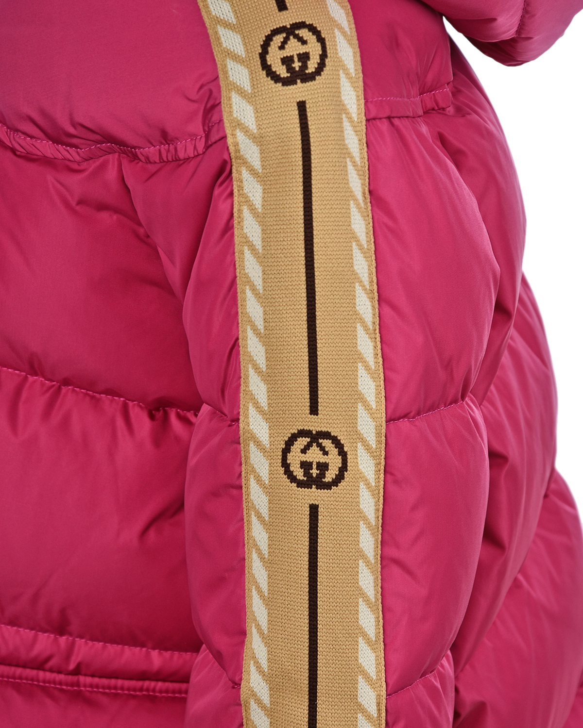 Куртка с трикотажными лампасами на рукавах GUCCI детская, размер 104, цвет розовый - фото 4