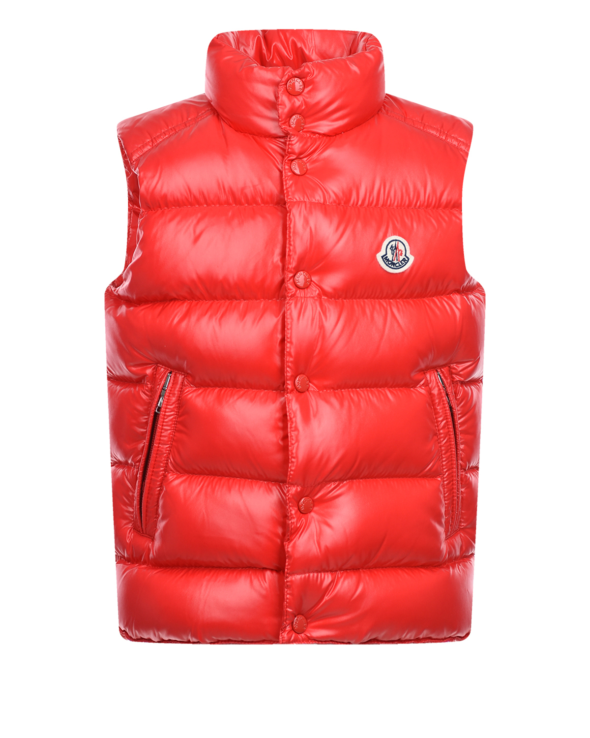 Красный стеганый жилет Moncler