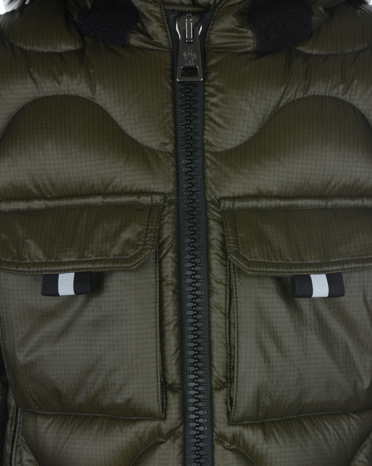 Стеганая куртка цвета хаки Moncler детская, размер 128 - фото 3