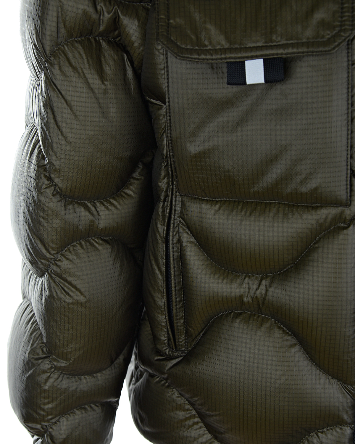 Стеганая куртка цвета хаки Moncler детская, размер 128 - фото 4