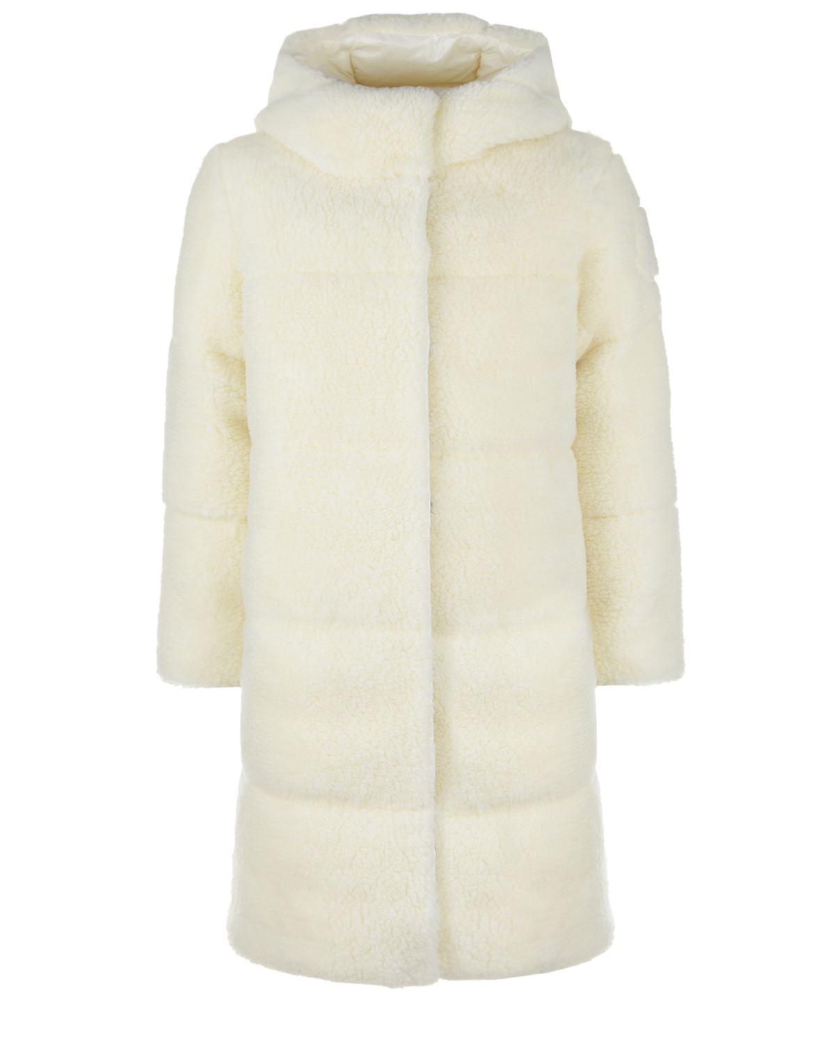 Зимнее двустороннее пальто для девочек Moncler детское, размер 140, цвет белый - фото 1
