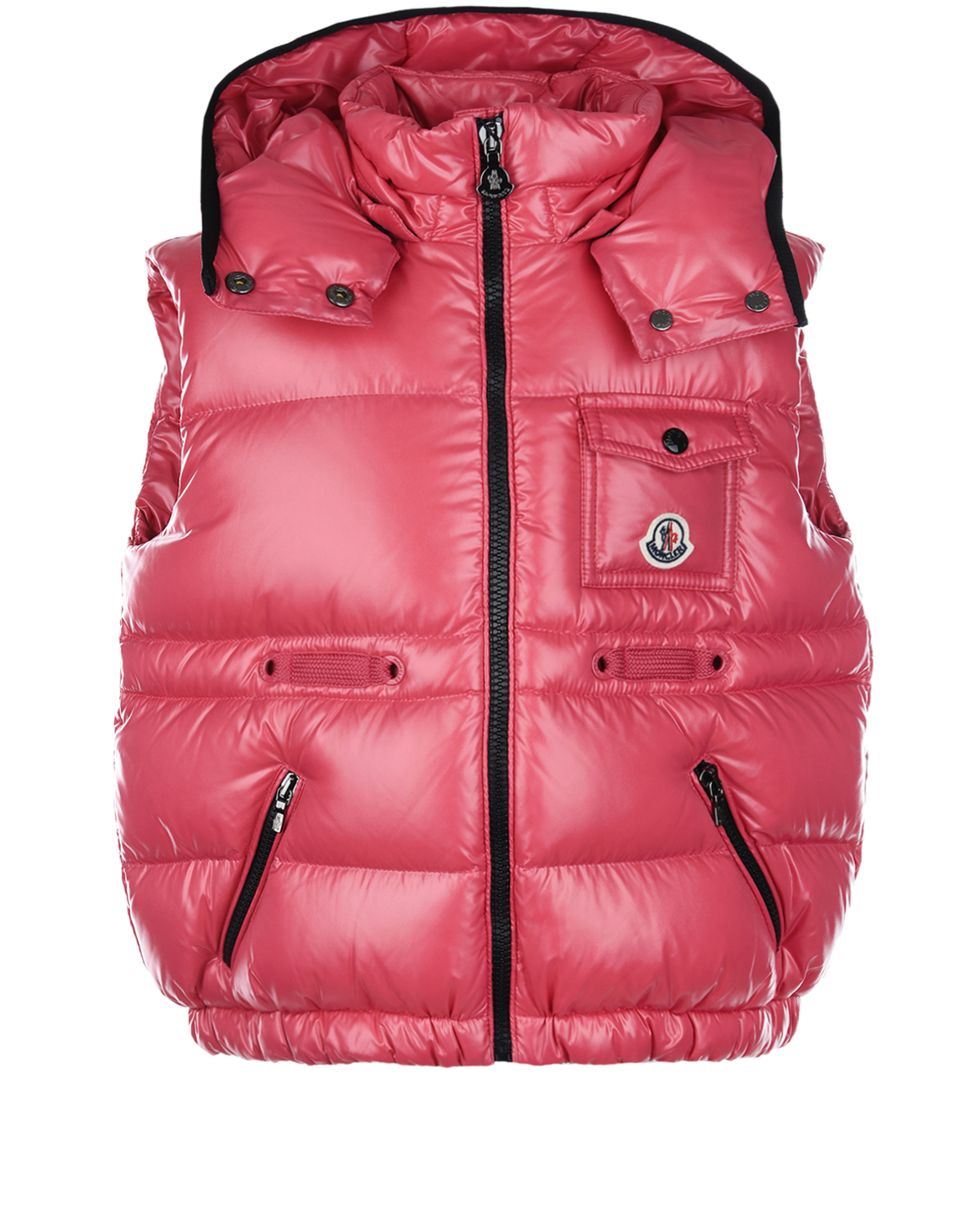 Розовый пуховый жилет Moncler детский, размер 110