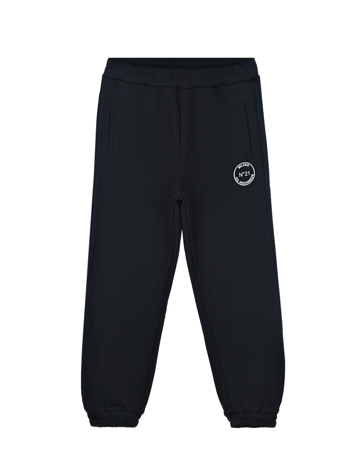 Черные спортивные брюки с логотипом No. 21 детские, размер 116, цвет черный - фото 1