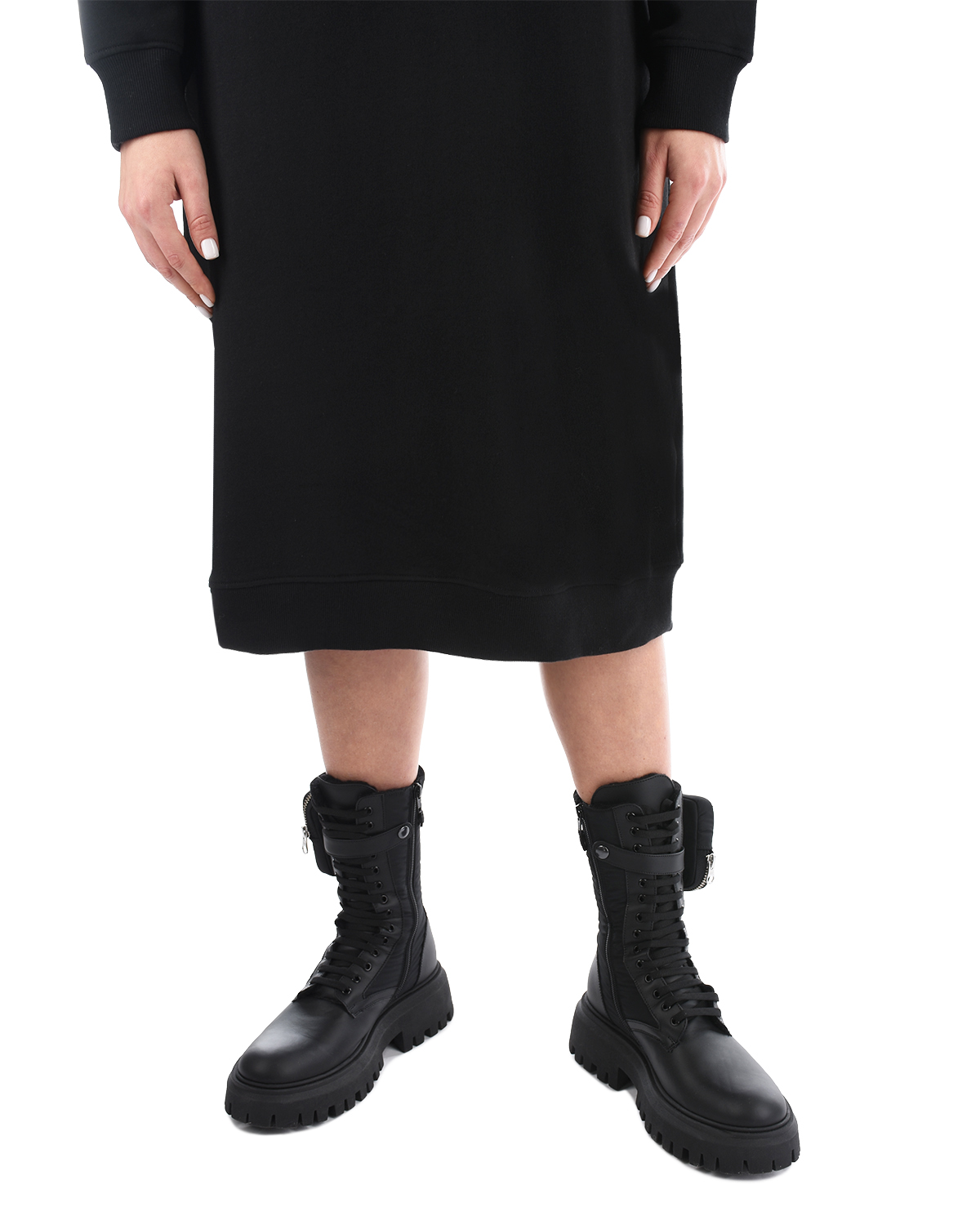 Черное платье с принтом "Free Love" 5 Preview, размер 38, цвет черный - фото 9