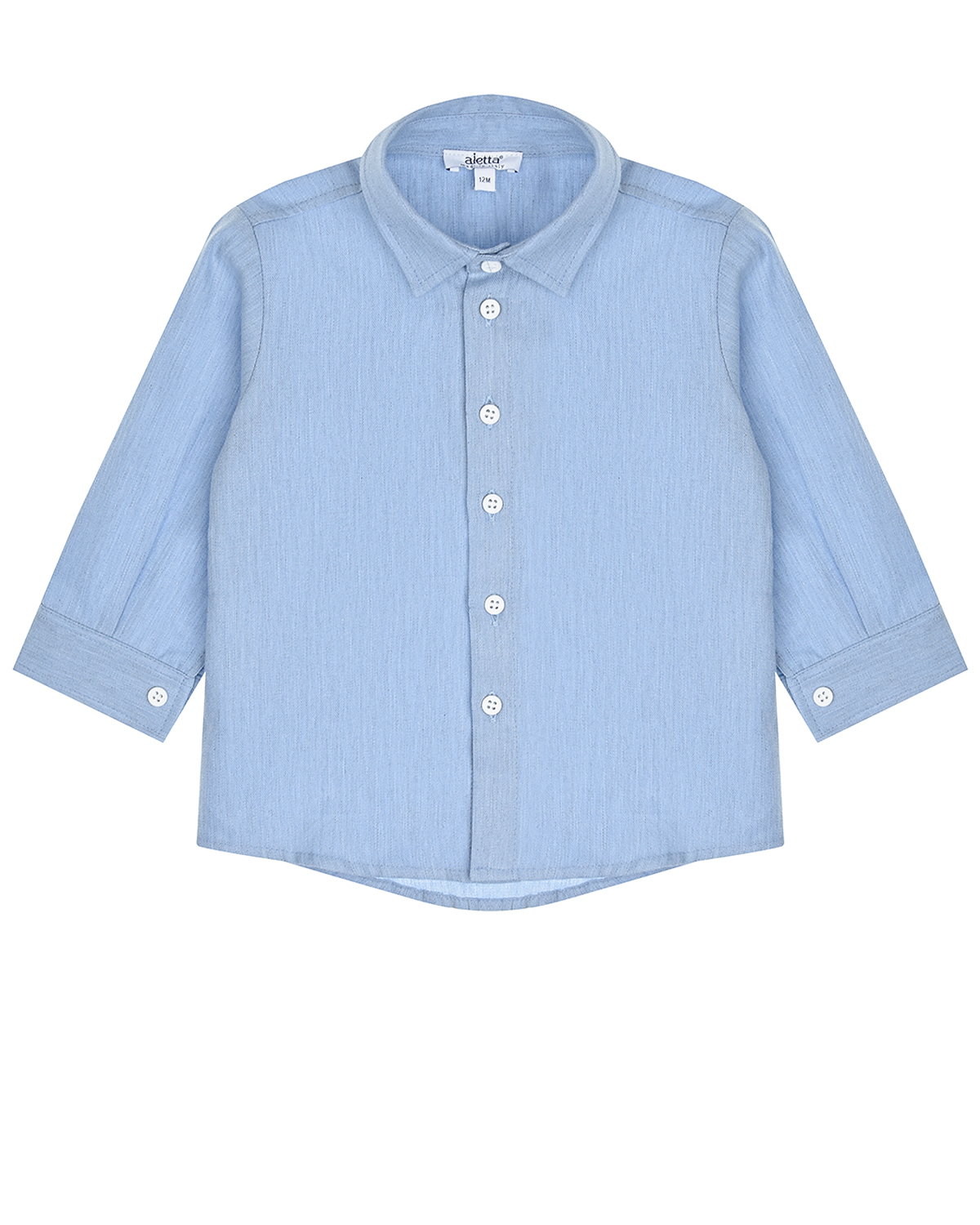 Голубая рубашка с длинными рукавами Aletta детская, размер 80, цвет голубой - фото 1