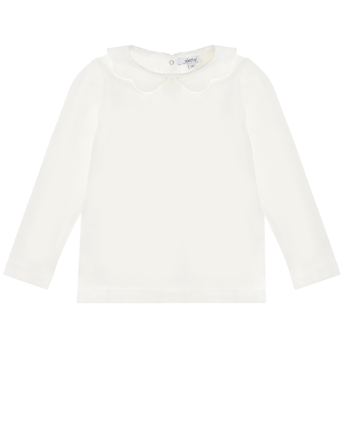 Белая блуза с отложным воротником Aletta детская, размер 98, цвет белый - фото 1