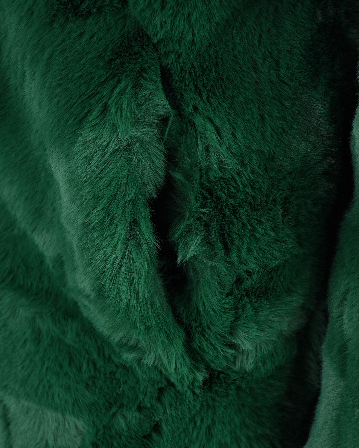 Зеленая шуба из эко-меха Apparis, размер 40, цвет нет цвета - фото 5