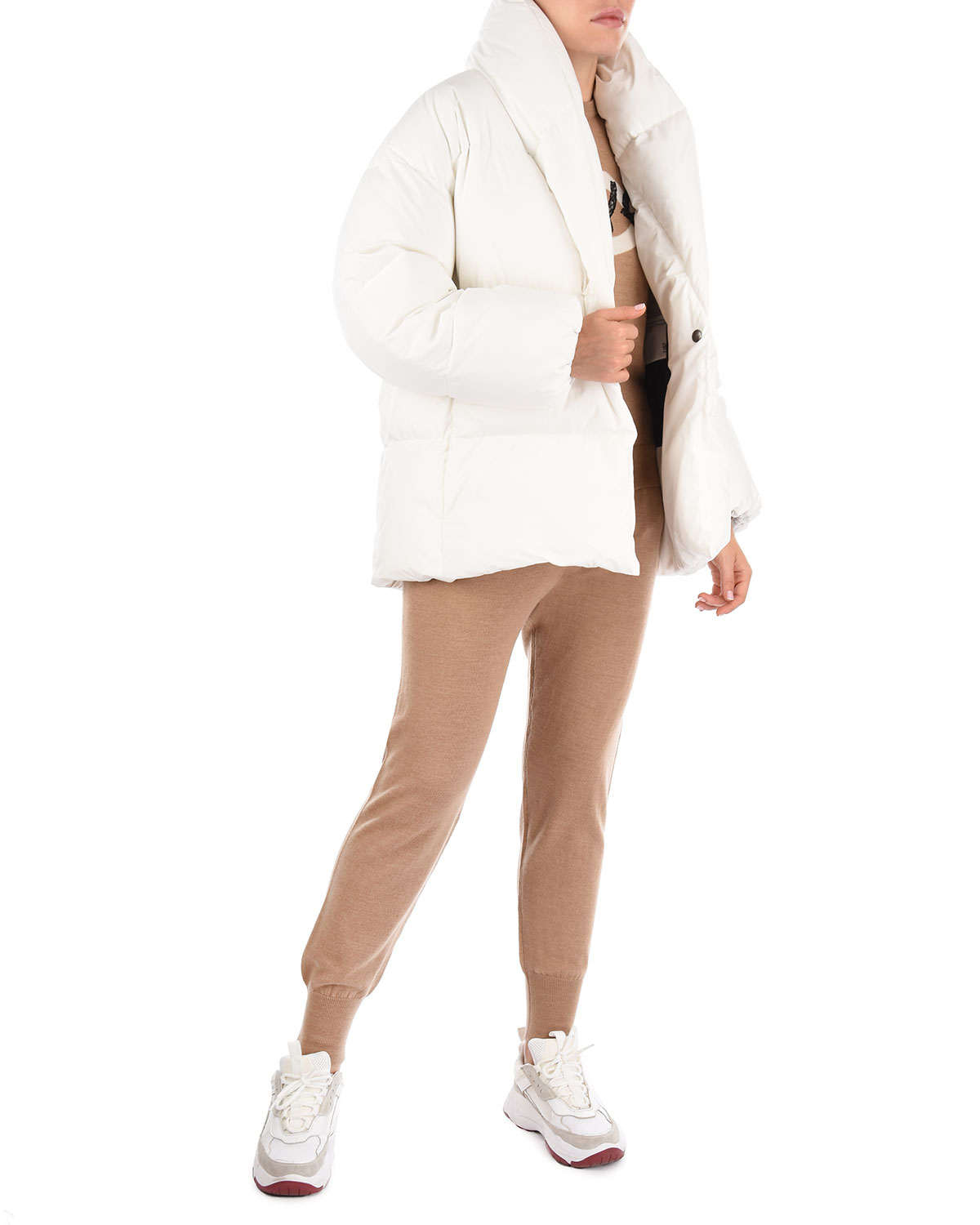 Белая куртка с отложным воротником Bacon, размер 40, цвет белый - фото 2