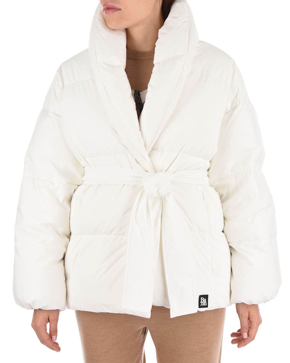 Белая куртка с отложным воротником Bacon, размер 40, цвет белый - фото 8